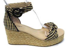 On 34th Nihari Ankle-Strap Platform Wedge (Women's) - Black/Natural - Sz 10 M