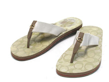 Coach Zak Signature Flip Flops (Women's) - Biege - Sz 6 M