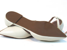 Journee Collection Reba Pointed Toe Flat Sandal (Women's) - Cream - Sz 8.5 W