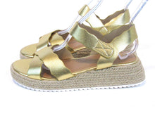 Olivia Miller Trinity Scalloped Espadrille Sandal  (Women's) - Gold - Sz 9 M