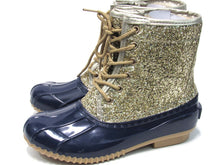Sugar Skylar Gold Glitter Duck Boot (Women's) - Navy - Sz 7 M