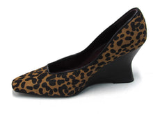 Franco Sarto Carina Square Toe Wedge Heel (Women's) - Brown (Calf Hair) - Sz 8 M