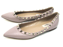 Valentino Garavani Rockstud Pointed Toe Flat Sandal (Women's) - Biege - Sz 5.5 M