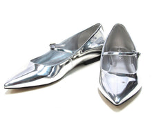 Calvin Klein Kamryn Pointed Toe Mary Jane Flat (Women's) - Silver - Sz 6.5 M