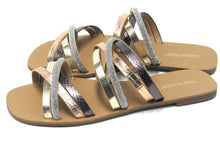 Thalia Sodi Nari Flat Slide Sandal (Women's) - Metallic Multi - Sz 9 M