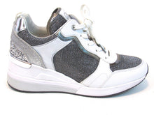 Michael Kors Crista Trainer Sneaker (Women's) - White/Silver - Sz 9 M