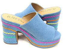 Wild Pair Rosaly Slip-On Platform Mule (Women's) - Blue - Sz 7 M