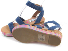 Steve Madden JBandi Wedge Sandal (Girls) - Blue - Sz 4 M; 34