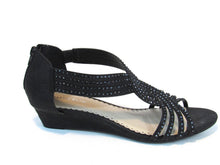 Charter Club Ginifur Wedge Sandal (Women's) - Black - Sz 8 M