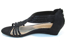 Charter Club Ginifur Wedge Sandal (Women's) - Black - Sz 8 M
