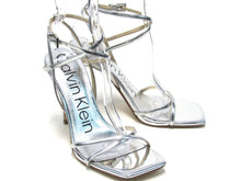 Calvin Klein Tegin Strappy Heeled Dress Sandal (Women's) - Silver - Sz 8 M