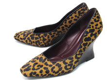 Franco Sarto Carina Square Toe Wedge Heel (Women's) - Brown (Calf Hair) - Sz 8 M