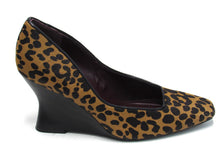 Franco Sarto Carina Square Toe Wedge Heel (Women's) - Brown (Calf Hair) - Sz 8 M