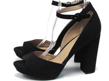 Sun + Stone Reeta Peep Toe Platform Sandal (Women's) - Black - Sz 12 M