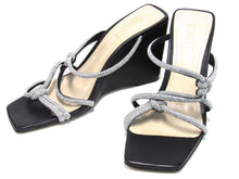 Schutz Lauryn Slip-On Dress Wedge Sandal (Women's) - Black - Sz 7 B