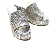 Guess Yenisa Espadrille Platform Wedge Sandal (Women's) - Silver - Sz 10 M