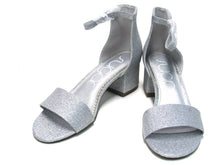 Sugar Noelle Block Heel Ankle Strap Sandal - Silver Sparkle - 9 M; 40 EU