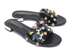 BCBGeneration Derla Embellished Slide Sandal (Women's) - Black - Sz 6.5 M
