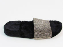 INC International Concepts Feymin Faux Fur Slipper (Women's) - Black/Slvr - 5 M