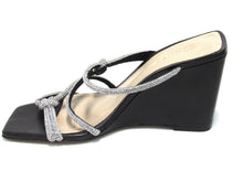 Schutz Lauryn Slip-On Dress Wedge Sandal (Women's) - Black - Sz 7 B