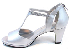 Easy Street Flash T-Strap Dress Sandal (Women's) - Silver Satin - Sz 9 M
