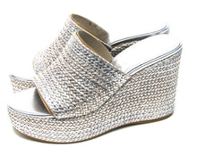 Guess Yenisa Espadrille Platform Wedge Sandal (Women's) - Silver - Sz 10 M