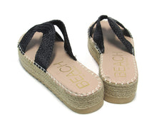 Beach by Matisse Cool Off Espadrille Platform Sandal (Women's) - Black - Sz 10 M