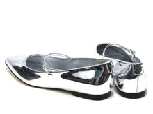 Calvin Klein Kamryn Pointed Toe Mary Jane Flat (Women's) - Silver - Sz 6.5 M