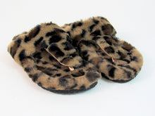 Faux Fur Slipper (Women's) - Leopard Print - 6 M
