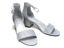 Sugar Noelle Block Heel Ankle Strap Sandal - Silver Sparkle - 9 M; 40 EU