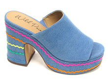 Wild Pair Rosaly Slip-On Platform Mule (Women's) - Blue - Sz 7 M