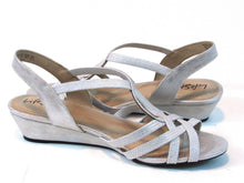 LifeStride Yaya Strappy Wedge Sandal (Women's) - Silver Metallic - Sz 9 W