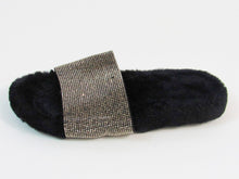 INC International Concepts Feymin Faux Fur Slipper (Women's) - Black/Slvr - 5 M