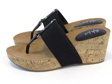 Style & Co Piperr Thong Wedge Sandal (Women's) - Black - Sz 6.5 M