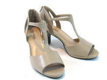 Easy Street Flash Heeled T-Strap Sandal (Women's) - Nude - Sz 10 W