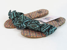 Muk Luks Trysta Knot Slide Sandal (Women's) - Turquoise - 7 M; 37.5 EU
