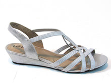 LifeStride Yaya Strappy Wedge Sandal (Women's) - Silver Metallic - Sz 9 W
