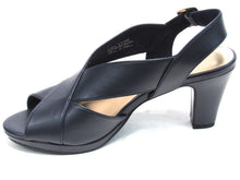 Easy Street Christy Slingback  Peeptoe Dress Sandal (Women's) - Navy - Sz 8.5 WW