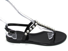 Stuart Weitzman Goldie Jelly Thong Sandals (Women's) - Black - Sz 7 M (REPAIRED)