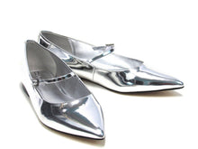 Calvin Klein Kamryn Pointed Toe Mary Jane Flat (Women's) - Silver - Sz 6.5 M