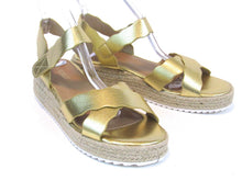 Olivia Miller Trinity Scalloped Espadrille Sandal  (Women's) - Gold - Sz 9 M