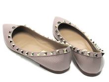 Valentino Garavani Rockstud Pointed Toe Flat Sandal (Women's) - Biege - Sz 5.5 M