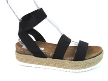 Steve Madden Kimmie Flatform Espadrille Sandal (Women's) - Black - 11 M; 43.5 EU