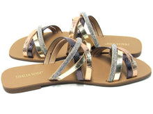 Thalia Sodi Nari Flat Slide Sandal (Women's) - Metallic Multi - Sz 7 M