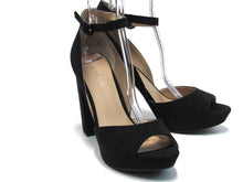Sun + Stone Reeta Peep Toe Platform Sandal (Women's) - Black - Sz 12 M