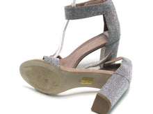 Jeffrey Campbell Lindsay Block Heeled Sandal (Women's) - Silver - Sz 8 M