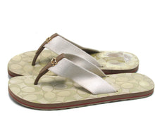 Coach Zak Signature Flip Flops (Women's) - Biege - Sz 6 M
