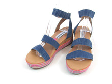 Steve Madden JBandi Wedge Sandal (Girls) - Blue - Sz 4 M; 34