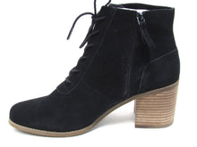 Toms Evelyn Lace-Up Ankle Boot (Women's) - Black Suede - Sz 12 M