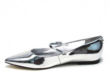 Calvin Klein Kamryn Pointed Toe Mary Jane Flat (Women's) - Silver - Sz 6.5 M